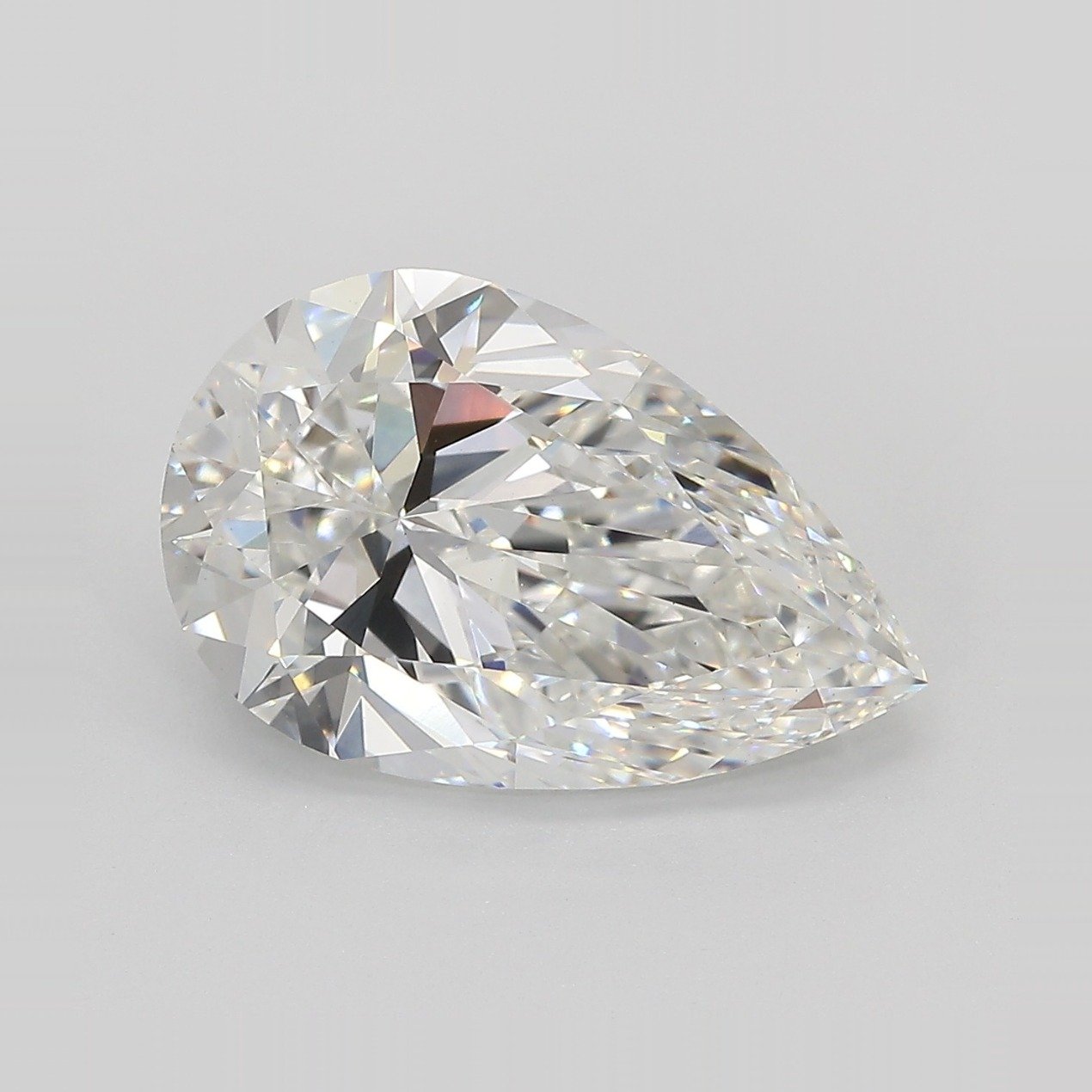 5.07ct F VS1 Rare Carat Ideal Cut Pear Lab Grown Diamond
