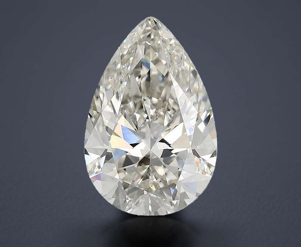 3.01ct H VS2 Rare Carat Ideal Cut Pear Lab Grown Diamond