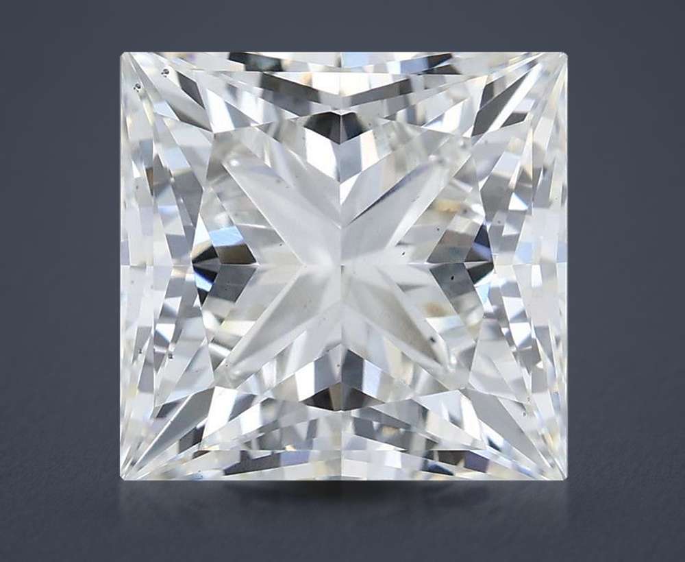 7.05ct F VS2 Rare Carat Ideal Cut Princess Lab Grown Diamond