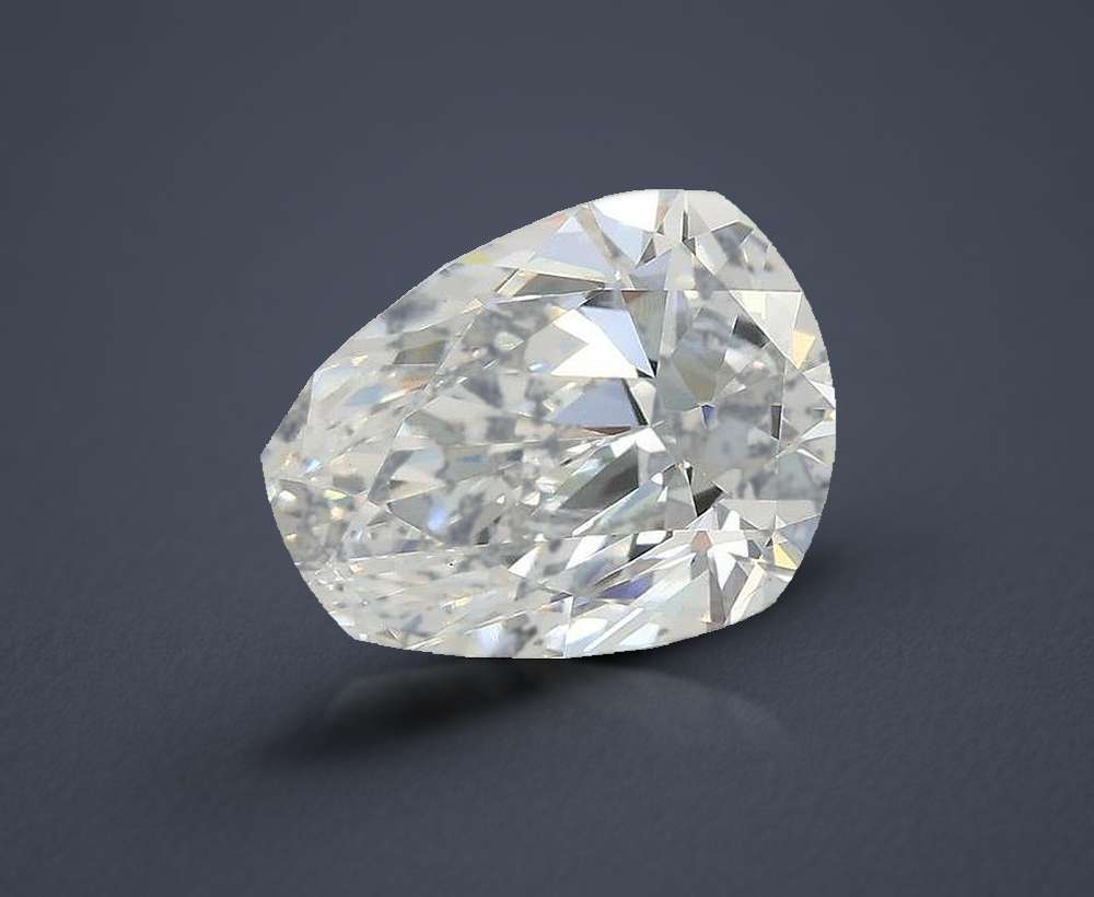 3.01ct E VS1 Rare Carat Ideal Cut Pear Lab Grown Diamond