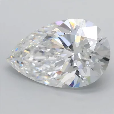 3.08ct E VS1 Rare Carat Ideal Cut Pear Lab Grown Diamond