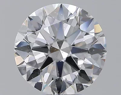 5.01ct D SI2 Rare Carat Ideal Cut Round Diamond