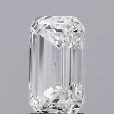 1.72ct H SI1 Rare Carat Ideal Cut Emerald Lab Grown Diamond