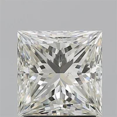 2.01ct K SI1 Rare Carat Ideal Cut Princess Diamond