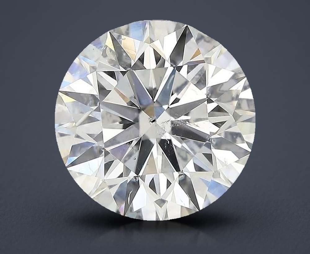 3.01ct H SI2 Rare Carat Ideal Cut Round Diamond