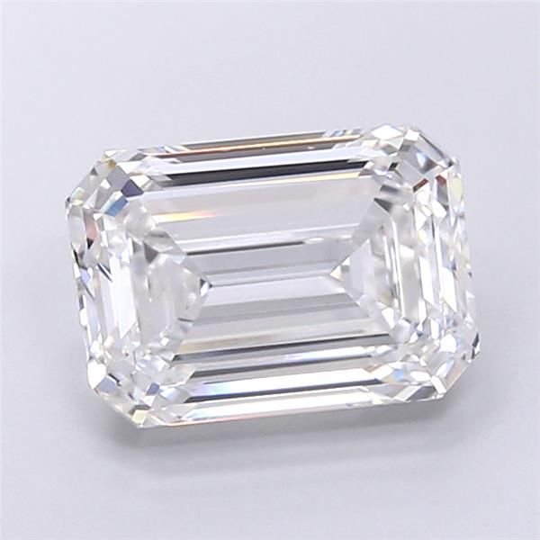 6.17ct E VVS2 Rare Carat Ideal Cut Emerald Lab Grown Diamond
