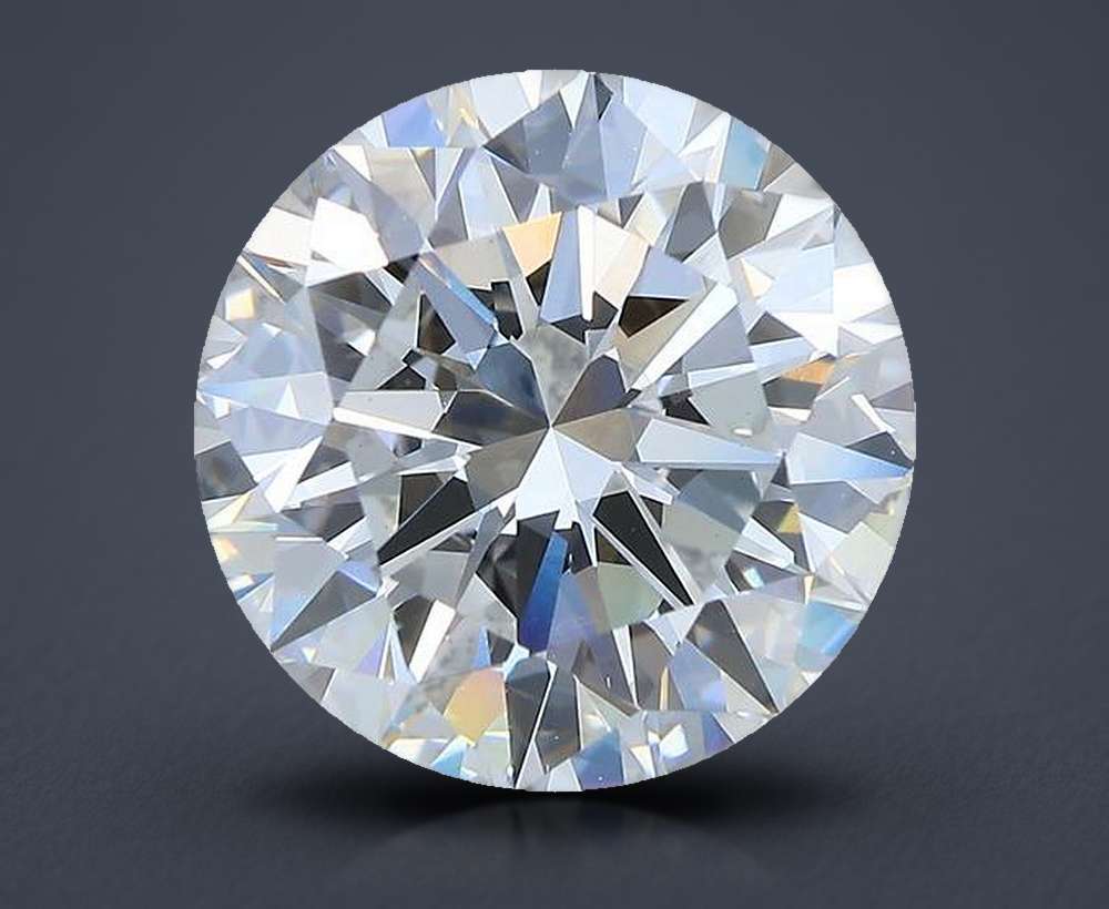 7.03ct F VS2 Excellent Cut Round Lab Grown Diamond