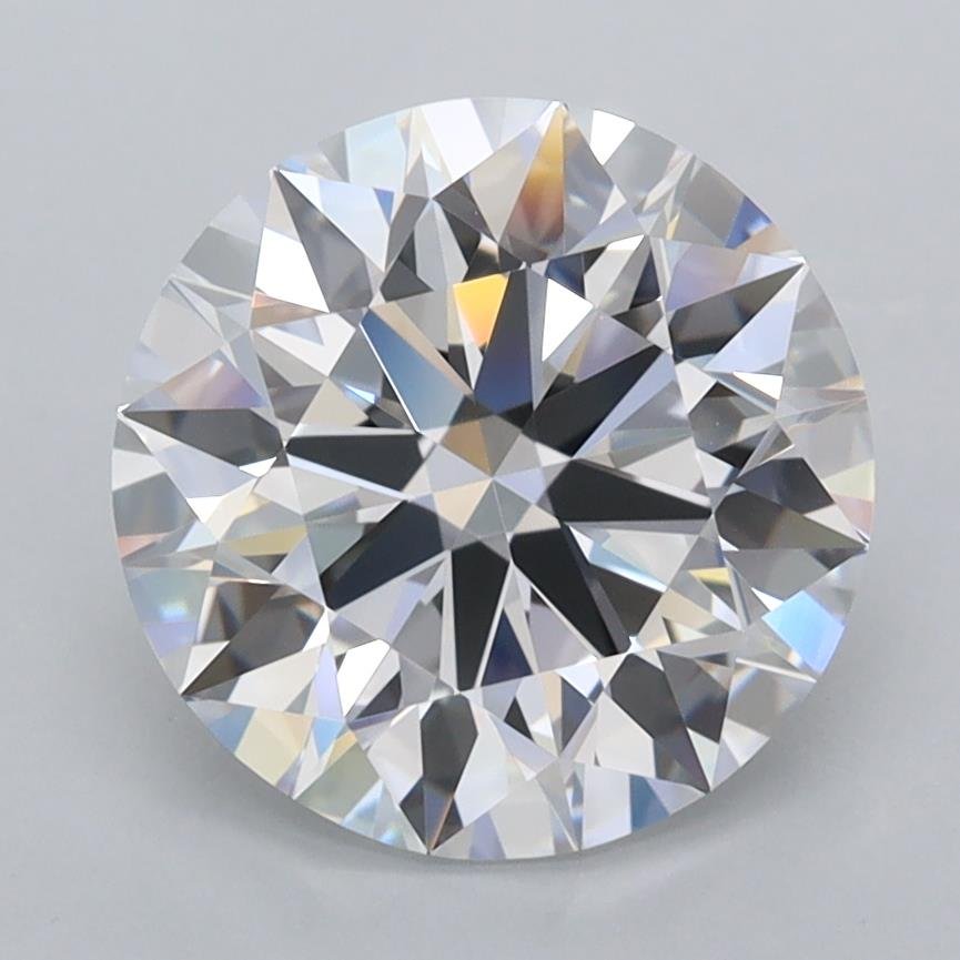 3.01ct D FL Rare Carat Ideal Cut Round Lab Grown Diamond