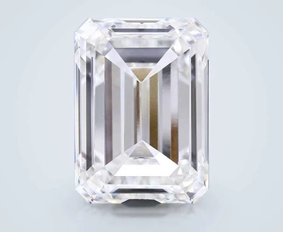 25.07ct F VVS2 Rare Carat Ideal Cut Emerald Lab Grown Diamond