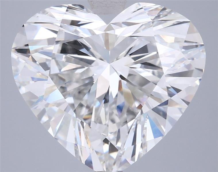 5.06ct F VVS2 Rare Carat Ideal Cut Heart Lab Grown Diamond