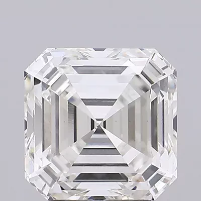 3.09ct H VS1 Rare Carat Ideal Cut Asscher Lab Grown Diamond