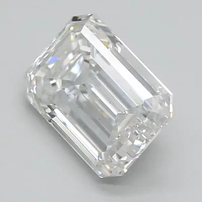 1.41ct E SI1 Rare Carat Ideal Cut Emerald Lab Grown Diamond
