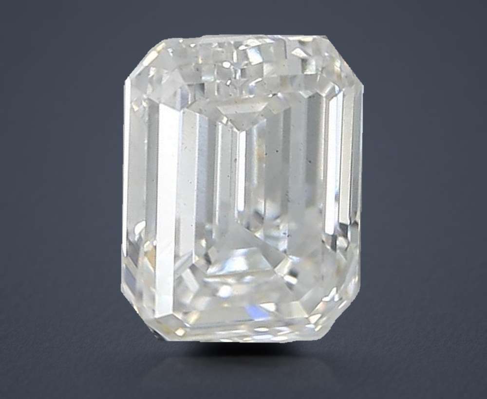 1.41ct E SI1 Rare Carat Ideal Cut Emerald Lab Grown Diamond