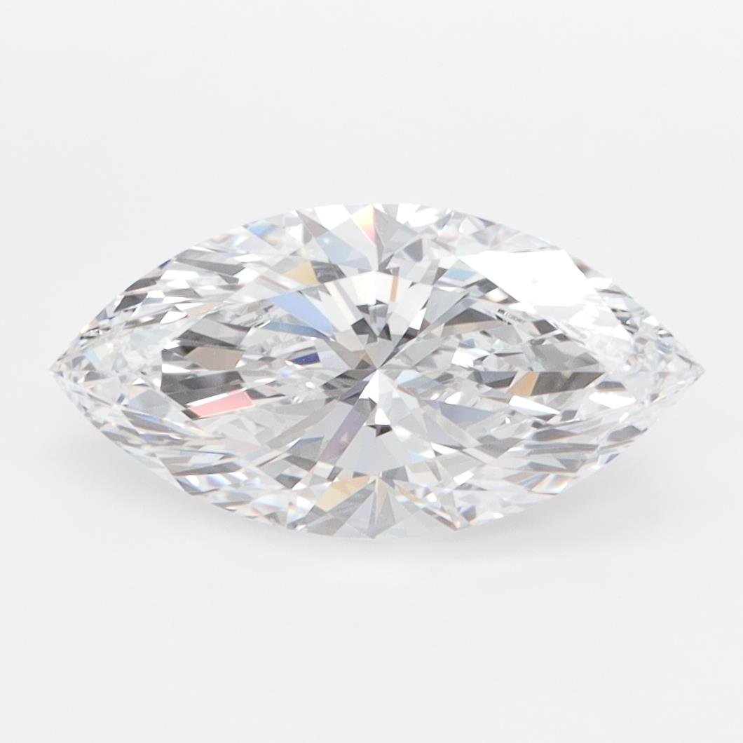 2.10ct D FL Rare Carat Ideal Cut Marquise Lab Grown Diamond