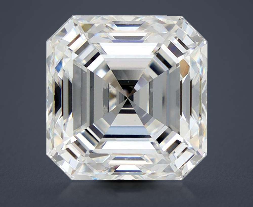 2.17ct G VS2 Rare Carat Ideal Cut Asscher Diamond