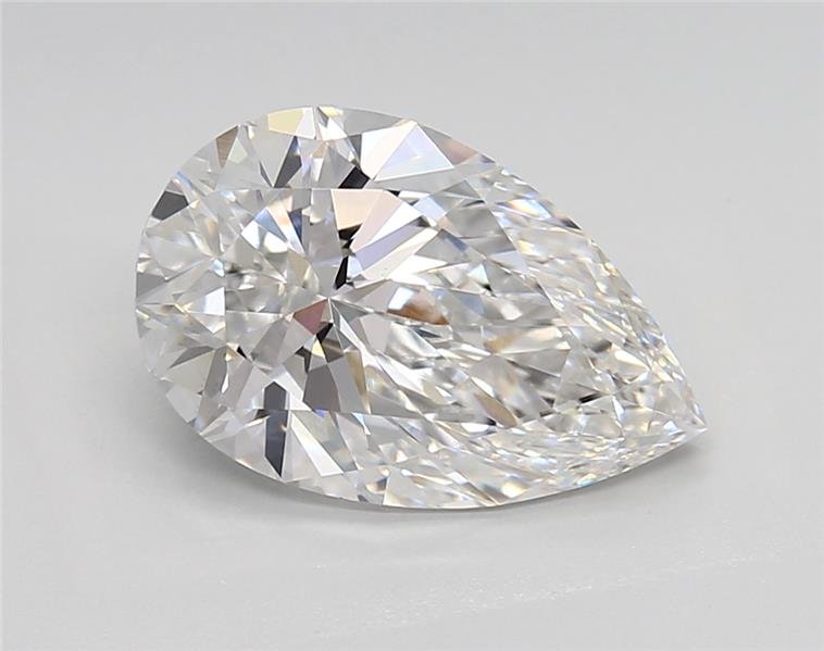 3.03ct E VVS2 Rare Carat Ideal Cut Pear Lab Grown Diamond