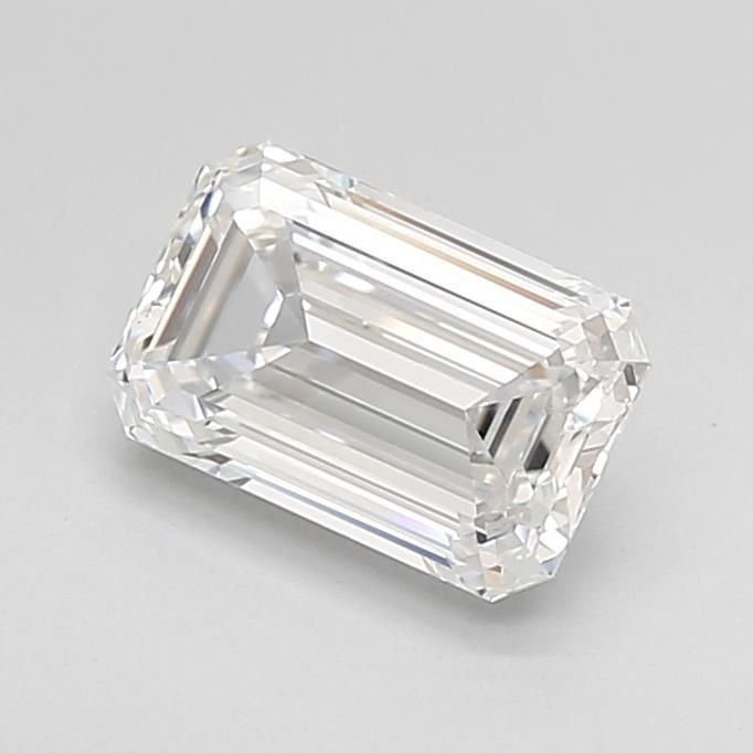 1.25ct E VVS2 Rare Carat Ideal Cut Emerald Lab Grown Diamond