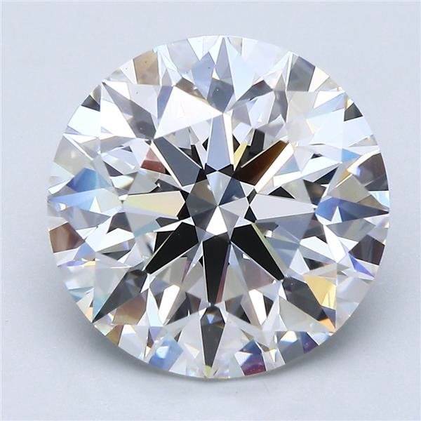 6.30ct F VS1 Rare Carat Ideal Cut Round Diamond