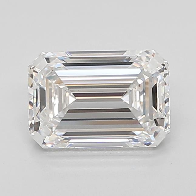 4.08ct F VVS2 Rare Carat Ideal Cut Emerald Lab Grown Diamond