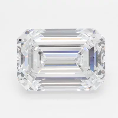 2.10ct D VVS2 Rare Carat Ideal Cut Emerald Lab Grown Diamond
