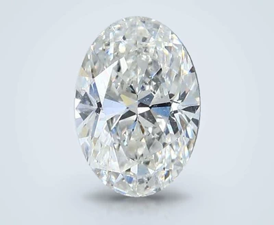 3.02ct H SI1 Rare Carat Ideal Cut Oval Diamond