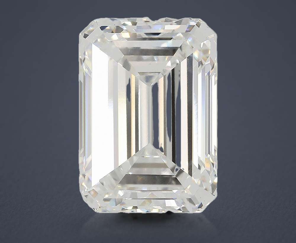 21.05ct F VS1 Rare Carat Ideal Cut Emerald Lab Grown Diamond