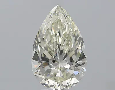 4.01ct K SI2 Rare Carat Ideal Cut Pear Diamond