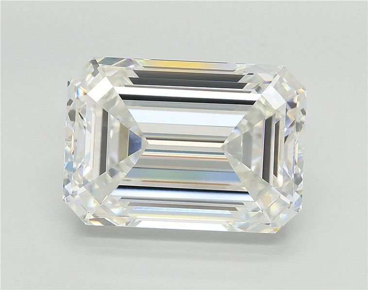 10.03ct F VVS2 Rare Carat Ideal Cut Emerald Lab Grown Diamond