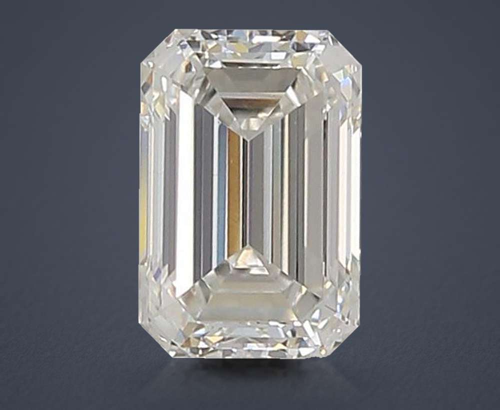1.29ct F VS1 Rare Carat Ideal Cut Emerald Lab Grown Diamond