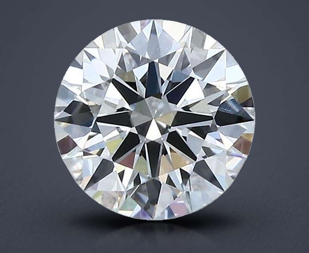 1.31ct F VVS2 Rare Carat Ideal Cut Round Diamond