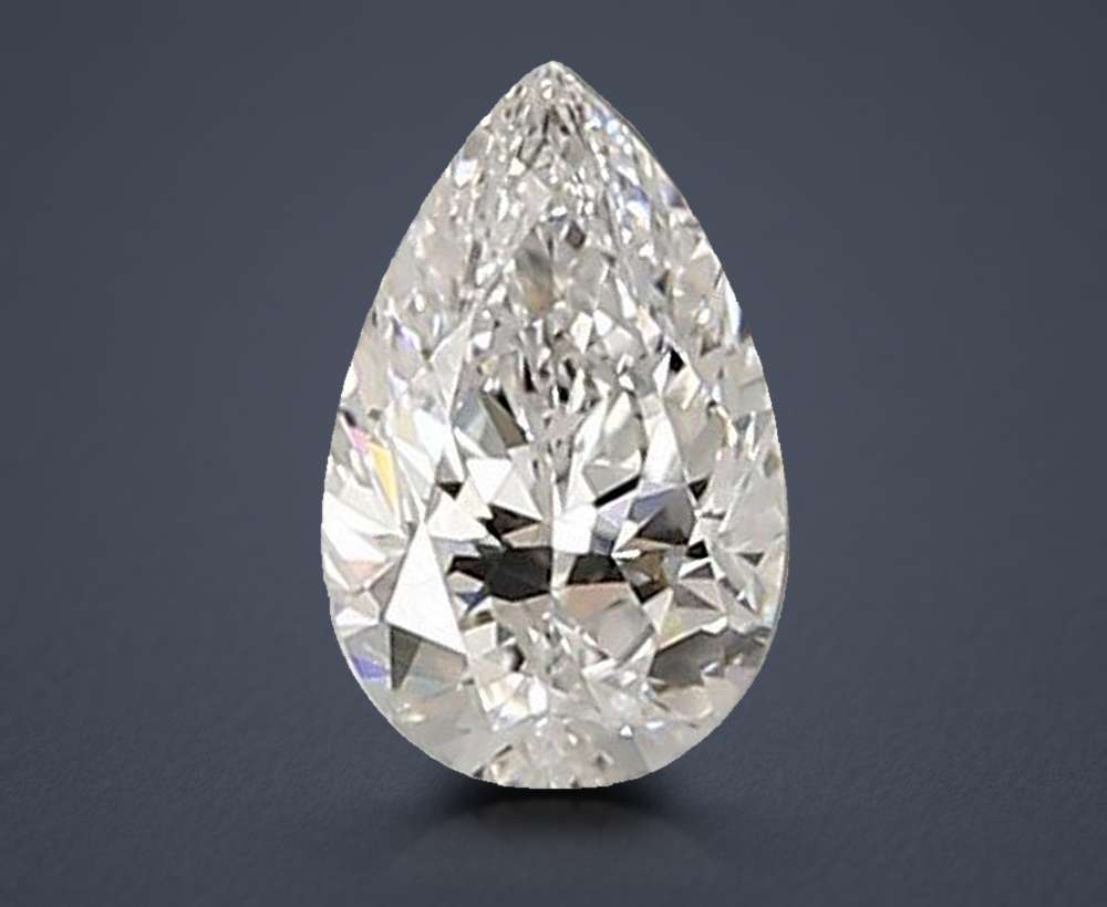 0.67ct D VVS1 Rare Carat Ideal Cut Pear Lab Grown Diamond