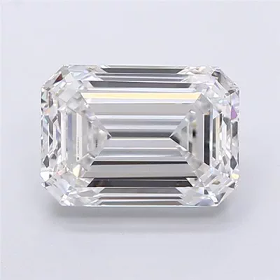5.05ct F VVS2 Very Good Cut Emerald Lab Grown Diamond