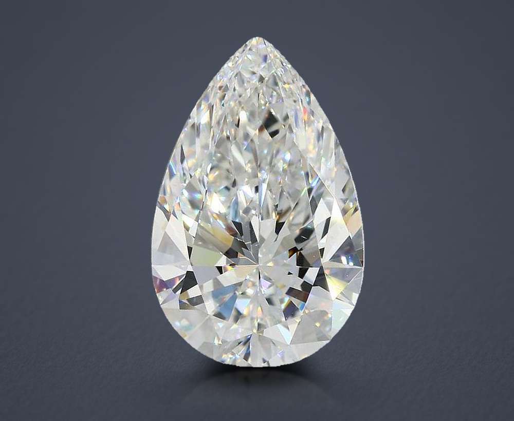 10.02ct F VS2 Rare Carat Ideal Cut Pear Diamond
