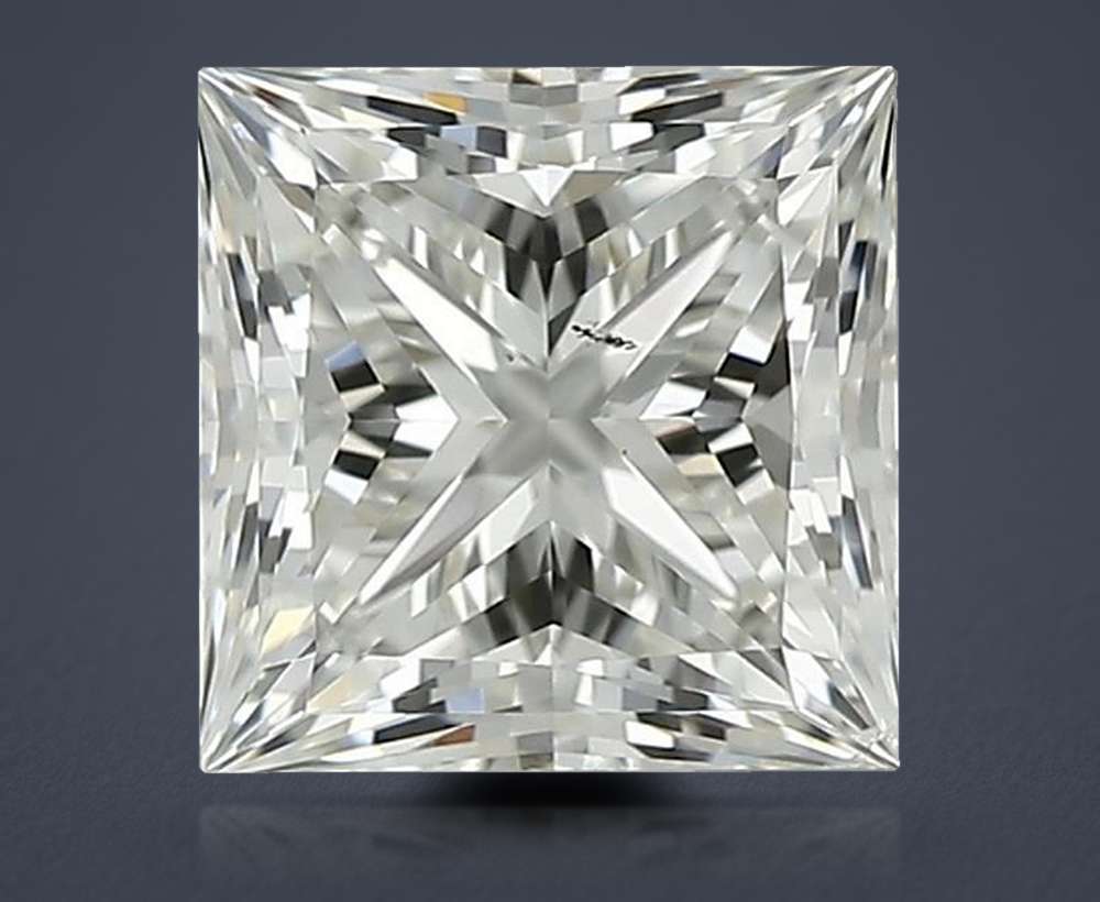0.72ct K SI1 Rare Carat Ideal Cut Princess Diamond