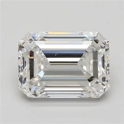 4.52ct F VS2 Rare Carat Ideal Cut Emerald Diamond
