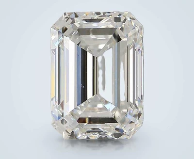 4.52ct F VS2 Rare Carat Ideal Cut Emerald Diamond