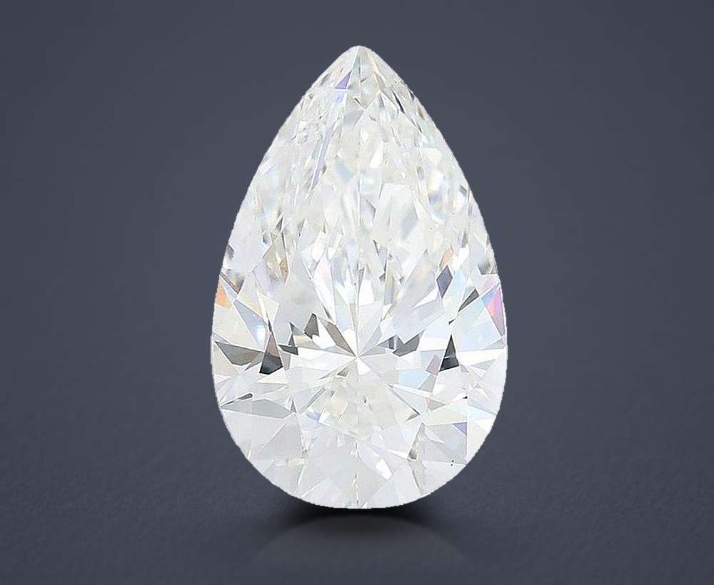 5.54ct F VS1 Rare Carat Ideal Cut Pear Lab Grown Diamond