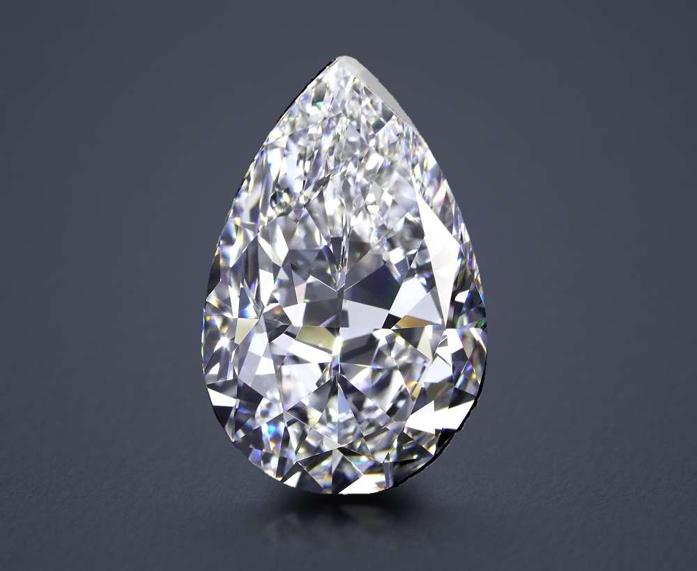 8.02ct D FL Rare Carat Ideal Cut Pear Diamond