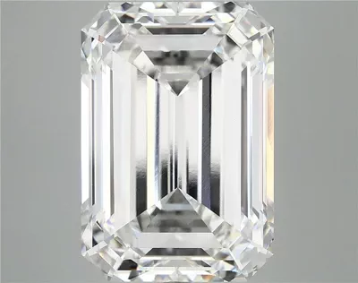 15.44ct F VVS2 Rare Carat Ideal Cut Emerald Lab Grown Diamond