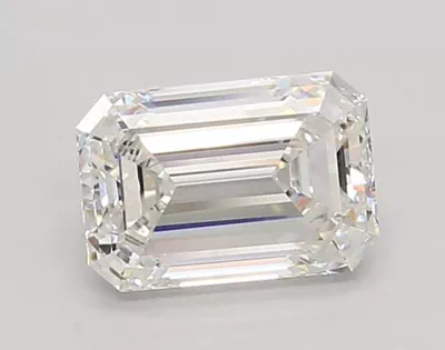 1.28ct F VVS2 Rare Carat Ideal Cut Emerald Lab Grown Diamond