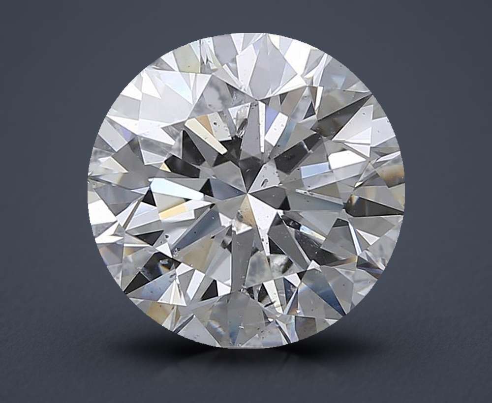 5.42ct D SI2 Rare Carat Ideal Cut Round Diamond