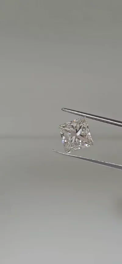 3.50ct I VVS2 Rare Carat Ideal Cut Princess Diamond