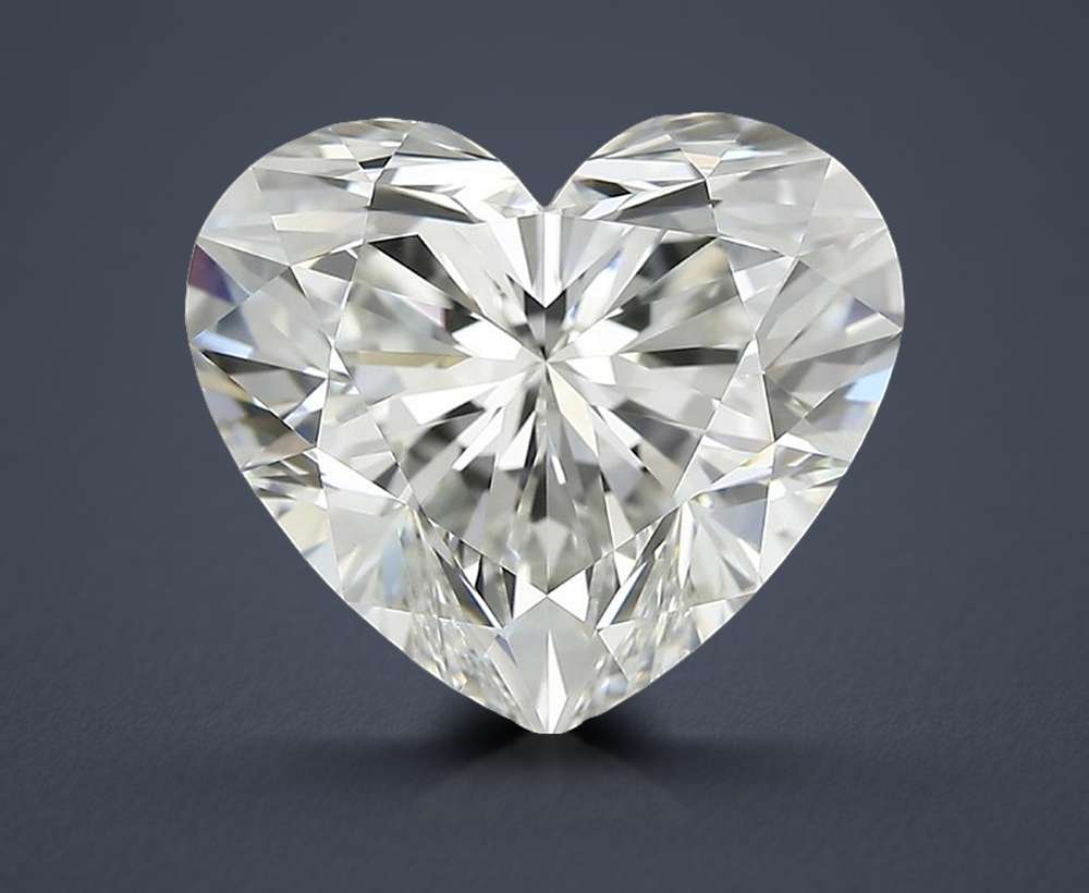 7.27ct J VVS1 Rare Carat Ideal Cut Heart Diamond