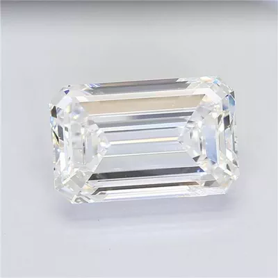 15.73ct F VVS2 Rare Carat Ideal Cut Emerald Lab Grown Diamond