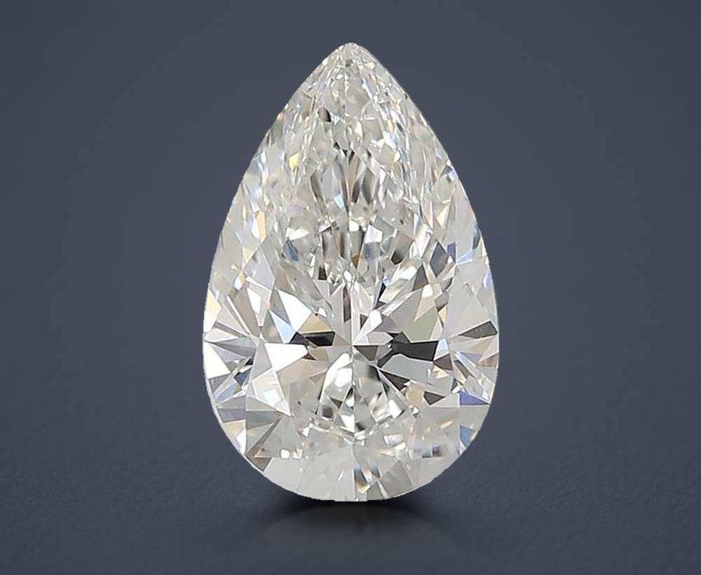 3.01ct E VS1 Rare Carat Ideal Cut Pear Lab Grown Diamond
