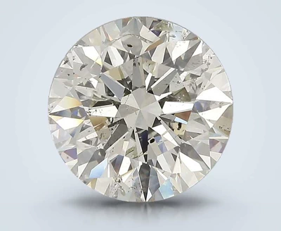 5.09ct K SI2 Rare Carat Ideal Cut Round Diamond