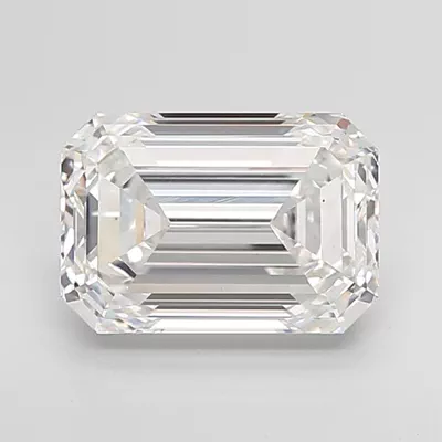 5.01ct F VS1 Excellent Cut Emerald Lab Grown Diamond