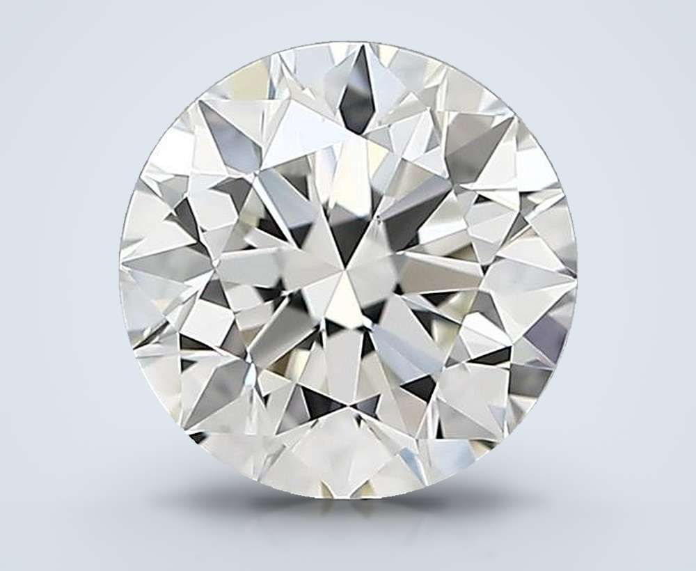 3.01ct J VS2 Rare Carat Ideal Cut Round Diamond