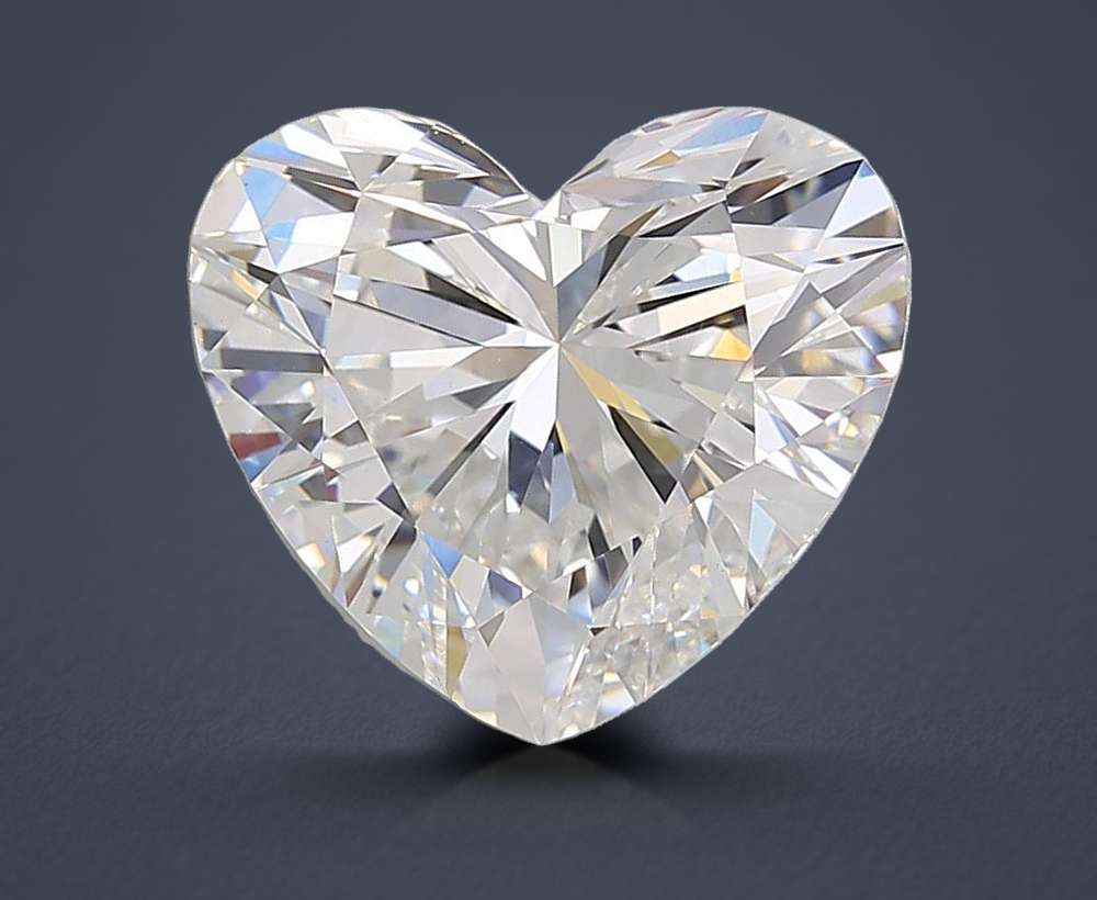7.07ct E VVS2 Rare Carat Ideal Cut Heart Lab Grown Diamond