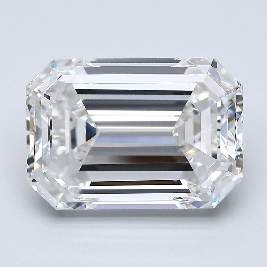 6.03ct F VS2 Rare Carat Ideal Cut Emerald Diamond